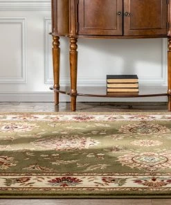 Well Woven Abbasi Green Traditional Rug