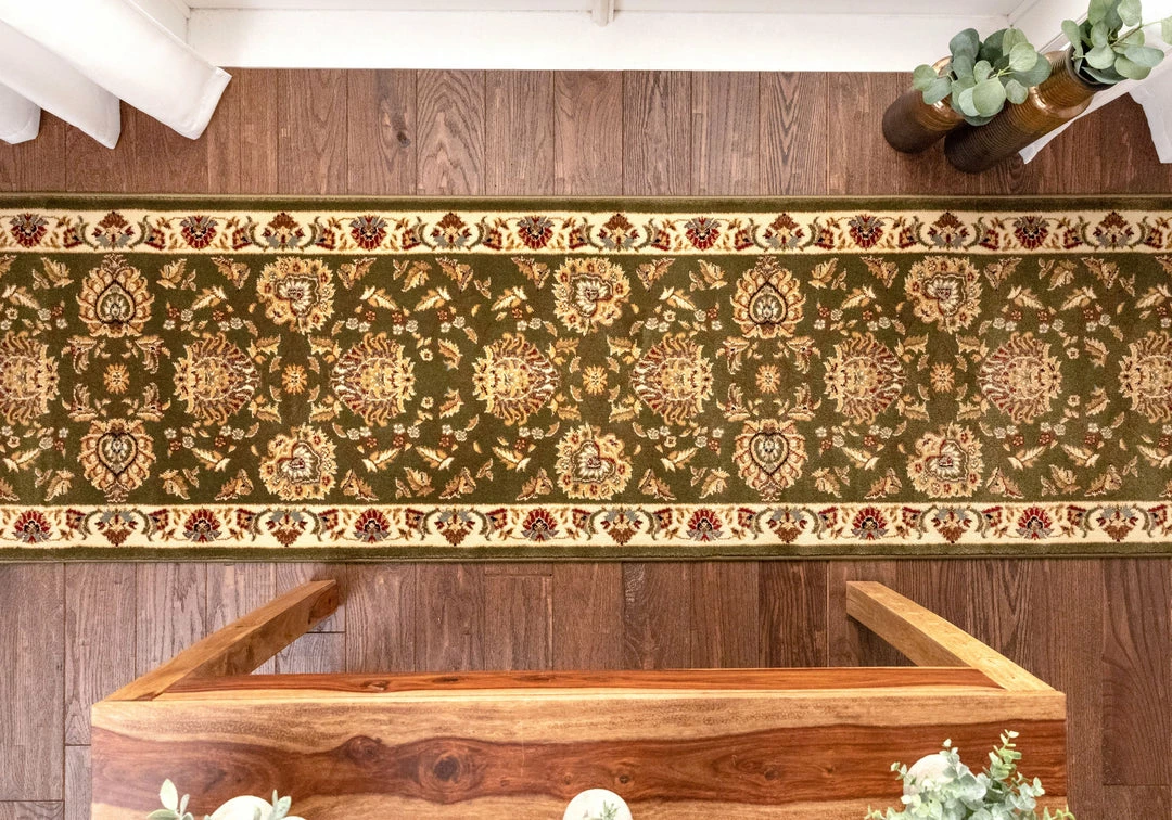 Well Woven Abbasi Custom Size Runner Traditional Green Choose Your Width X Choose Your Length Hallway Runner Rug 4 Well Woven Abbasi Custom Size Runner Traditional Green Choose Your Width X Choose Your Length Hallway Runner Rug