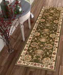 Well Woven Abbasi Green Traditional Rug