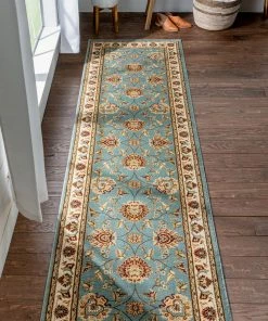 Well Woven Oriental & Persian Abbasi Light Blue Traditional Rug