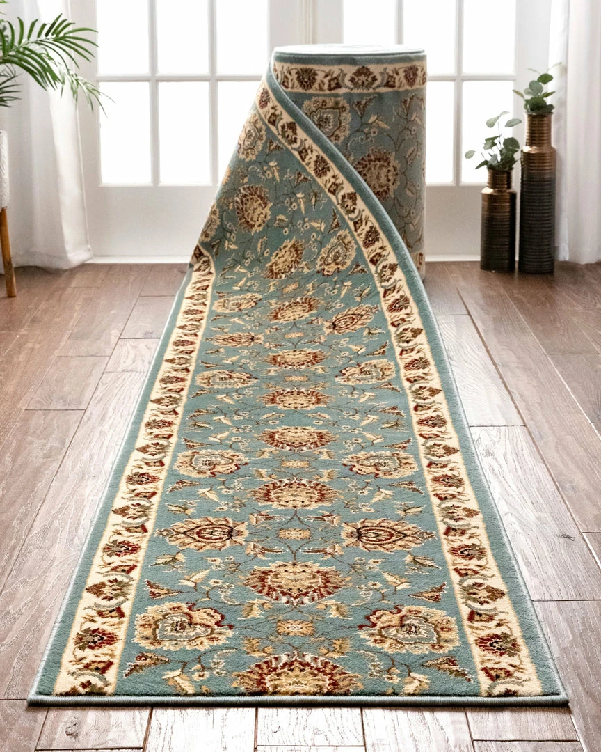 Well Woven Abbasi Custom Size Runner Traditional Light Blue Choose Your Width X Choose Your Length Hallway Runner Rug 1 Well Woven Abbasi Custom Size Runner Traditional Light Blue Choose Your Width X Choose Your Length Hallway Runner Rug