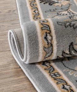 Well Woven Abbasi Grey Traditional Rug Oriental & Persian