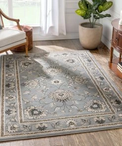 Well Woven Abbasi Grey Traditional Rug Oriental & Persian