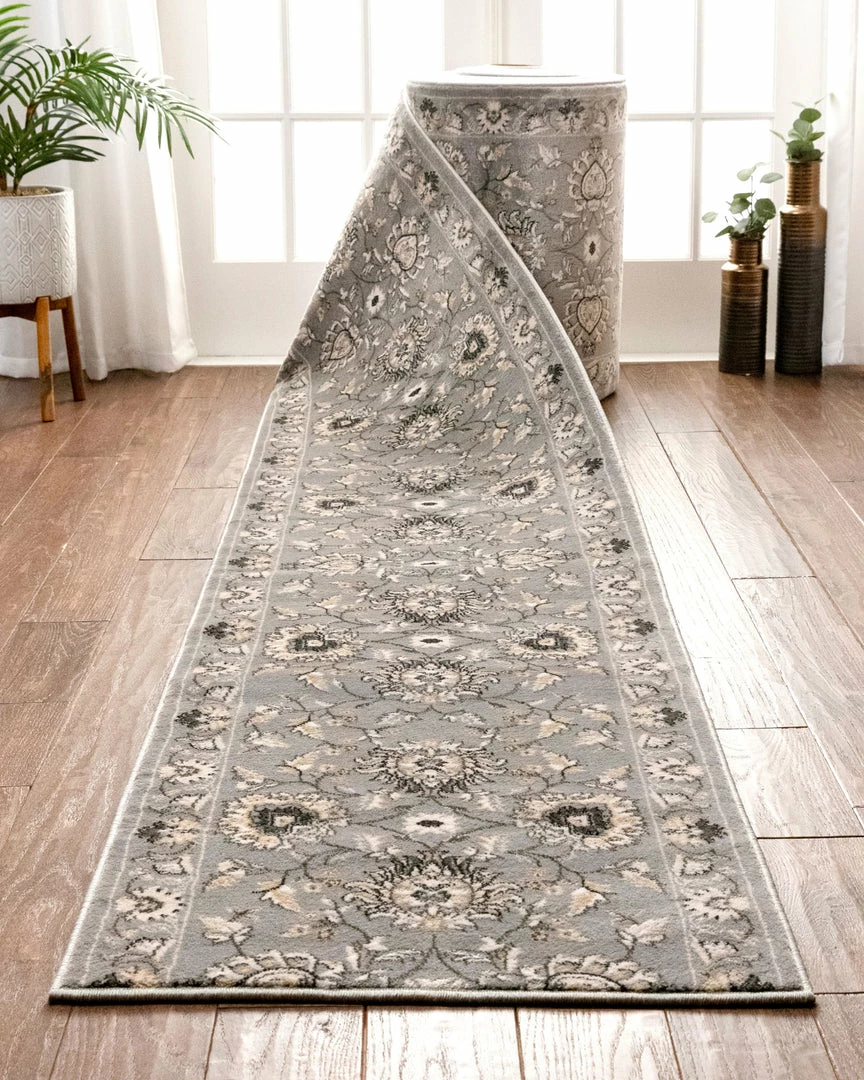 Well Woven Abbasi Custom Size Runner Traditional Grey Choose Your Width X Choose Your Length Hallway Runner Rug Grey & Silver 1 Well Woven Abbasi Custom Size Runner Traditional Grey Choose Your Width X Choose Your Length Hallway Runner Rug Grey & Silver
