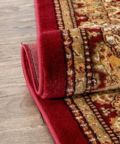 Well Woven Mina-Khani Red Traditional Rug Oriental & Persian