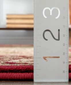 Well Woven Mina-Khani Red Traditional Rug Oriental & Persian