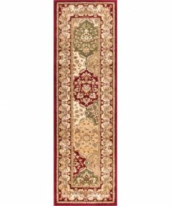 Well Woven Mina-Khani Red Traditional Rug Oriental & Persian