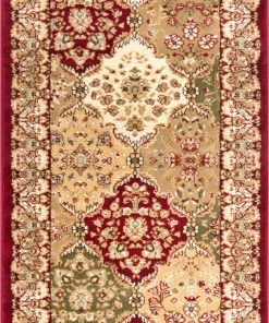 Well Woven Mina-Khani Red Traditional Rug Oriental & Persian