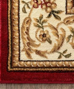 Well Woven Fleur De Lis Red Formal Rug 16 Well Woven Fleur De Lis Red Formal Rug