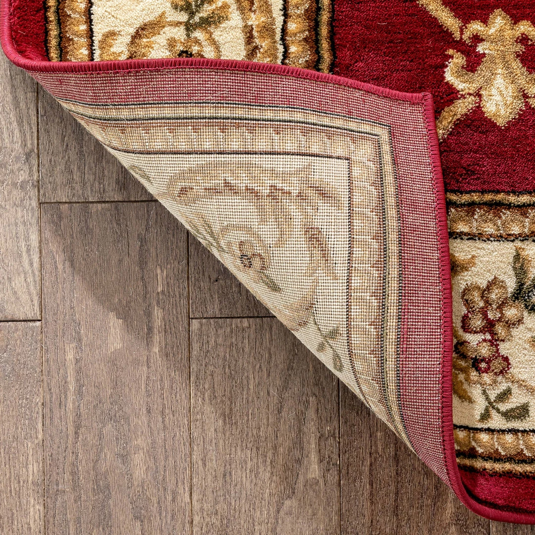 Well Woven Fleur De Lis Red Formal Rug 5 Well Woven Fleur De Lis Red Formal Rug