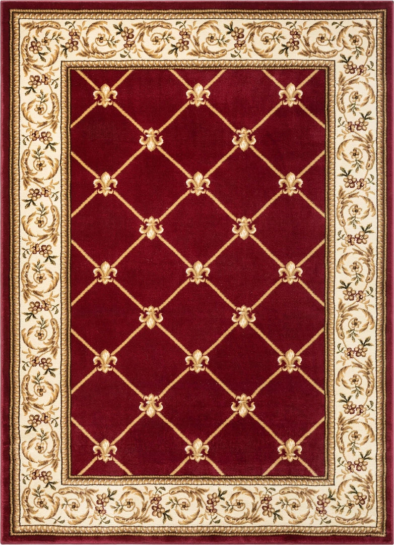 Well Woven Fleur De Lis Red Formal Rug 2 Well Woven Fleur De Lis Red Formal Rug