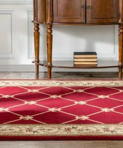 Well Woven Fleur De Lis Red Formal Rug 18 Well Woven Fleur De Lis Red Formal Rug