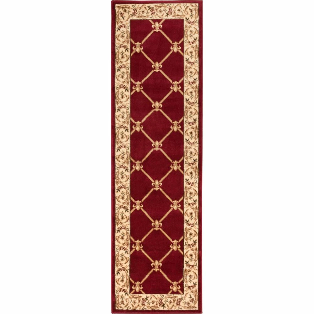Well Woven Fleur De Lis Red Formal Rug 13 Well Woven Fleur De Lis Red Formal Rug
