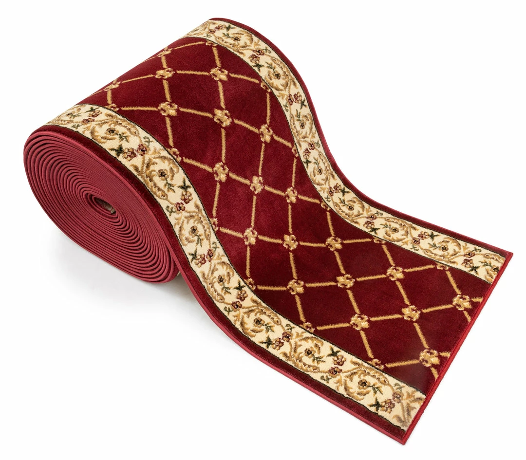 Well Woven Fleur De Lis Custom Size Runner Formal Red 31 Inch Wide X Choose Your Length Hallway Runner Rug 3 Well Woven Fleur De Lis Custom Size Runner Formal Red 31 Inch Wide X Choose Your Length Hallway Runner Rug