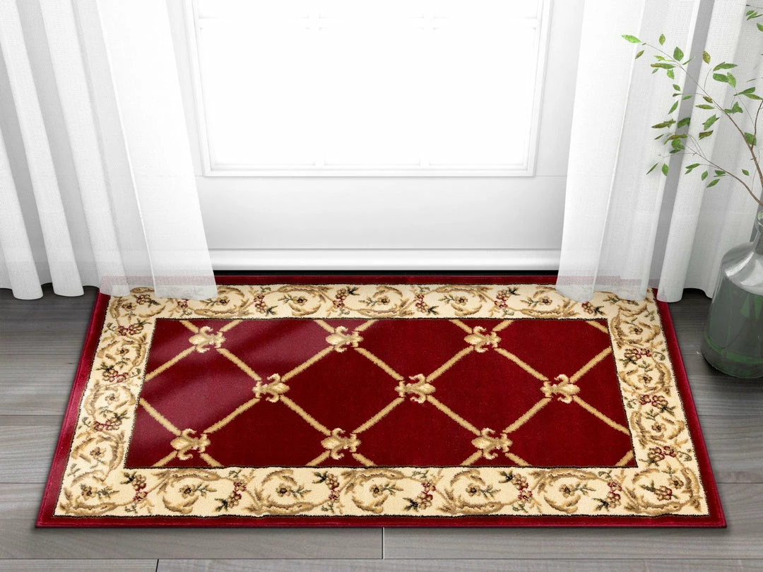 Well Woven Fleur De Lis Red Formal Rug 10 Well Woven Fleur De Lis Red Formal Rug