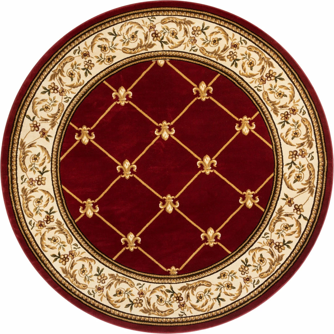 Well Woven Fleur De Lis Red Formal Rug 11 Well Woven Fleur De Lis Red Formal Rug