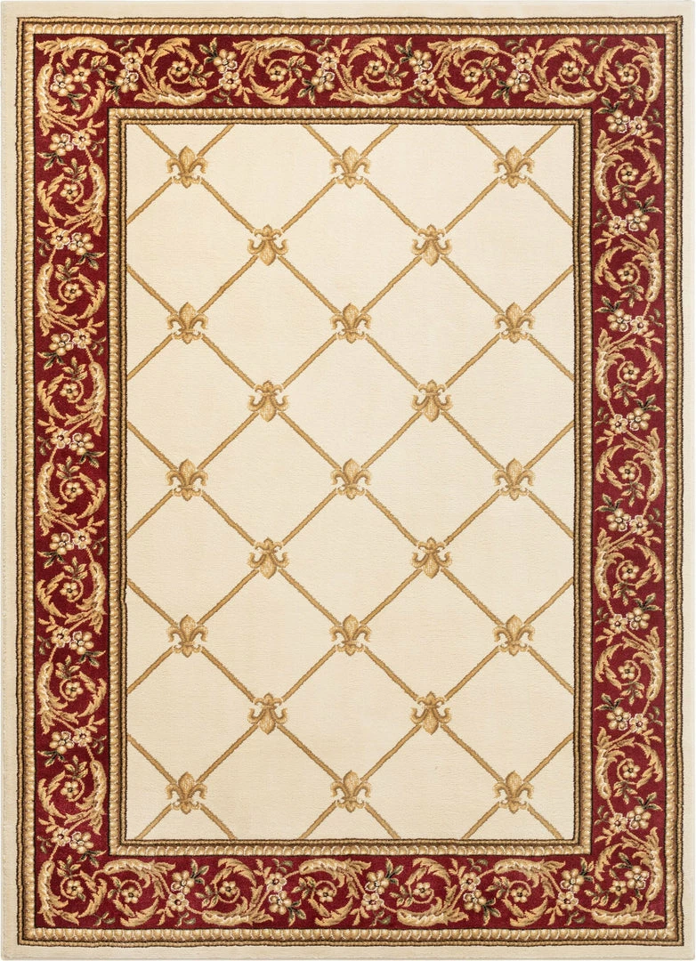 Well Woven Oriental & Persian Fleur De Lis Ivory Formal Rug 2 Well Woven Oriental & Persian Fleur De Lis Ivory Formal Rug