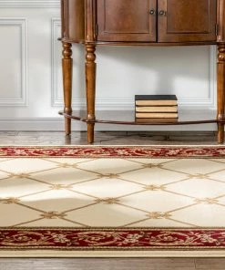 Well Woven Oriental & Persian Fleur De Lis Ivory Formal Rug 22 Well Woven Oriental & Persian Fleur De Lis Ivory Formal Rug