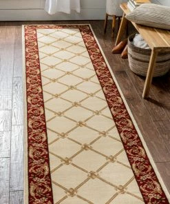 Well Woven Oriental & Persian Fleur De Lis Ivory Formal Rug 30 Well Woven Oriental & Persian Fleur De Lis Ivory Formal Rug