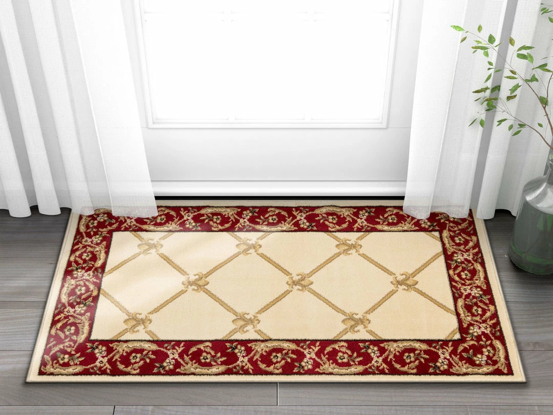 Well Woven Oriental & Persian Fleur De Lis Ivory Formal Rug 10 Well Woven Oriental & Persian Fleur De Lis Ivory Formal Rug