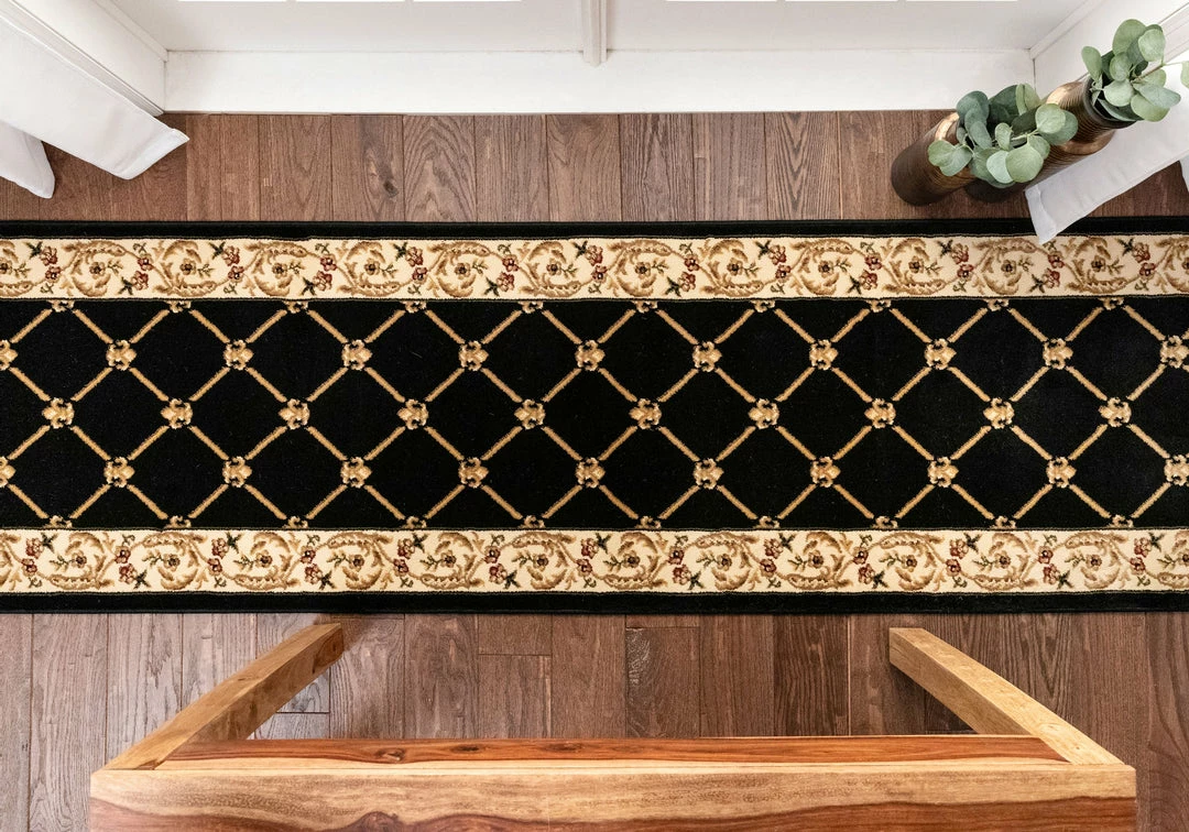 Well Woven Fleur De Lis Custom Size Runner Formal Black Choose Your Width X Choose Your Length Hallway Runner Rug 4 Well Woven Fleur De Lis Custom Size Runner Formal Black Choose Your Width X Choose Your Length Hallway Runner Rug