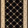 Well Woven Oriental & Persian Fleur De Lis Black Formal Rug
