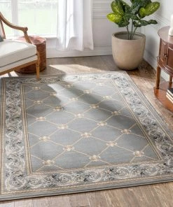 Well Woven Oriental & Persian Fleur De Lis Grey Traditional Rug