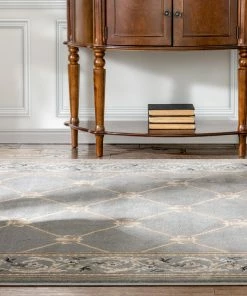 Well Woven Oriental & Persian Fleur De Lis Grey Traditional Rug