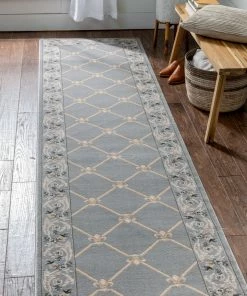 Well Woven Oriental & Persian Fleur De Lis Grey Traditional Rug