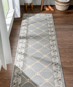 Well Woven Oriental & Persian Fleur De Lis Grey Traditional Rug
