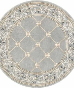 Well Woven Oriental & Persian Fleur De Lis Grey Traditional Rug