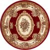Well Woven Oriental & Persian Le Petit Palais Red Traditional Round Rug
