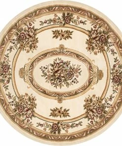 Well Woven Le Petit Palais Ivory Traditional Round Rug
