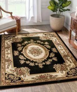 Well Woven Le Petit Palais Black Traditional Rug Oriental & Persian