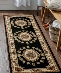 Well Woven Le Petit Palais Black Traditional Rug Oriental & Persian