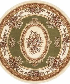 Well Woven Le Petit Palais Green Traditional Round Rug