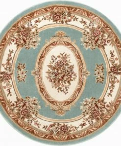 Well Woven Le Petit Palais Light Blue Traditional Round Rug