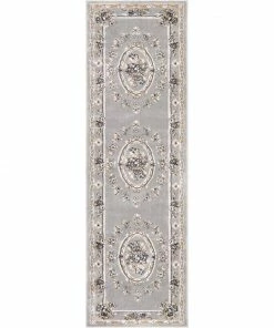 Well Woven Le Petit Palais Grey Traditional Rug Grey & Silver