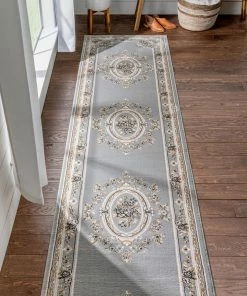 Well Woven Le Petit Palais Grey Traditional Rug Grey & Silver
