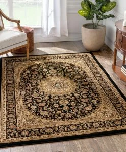 Well Woven Aviva Black Traditional Rug
