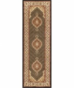 Well Woven Oriental & Persian Saffron Black Traditional Rug 10'11