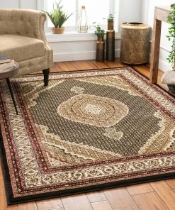 Well Woven Oriental & Persian Saffron Black Traditional Rug 10'11" X 15'