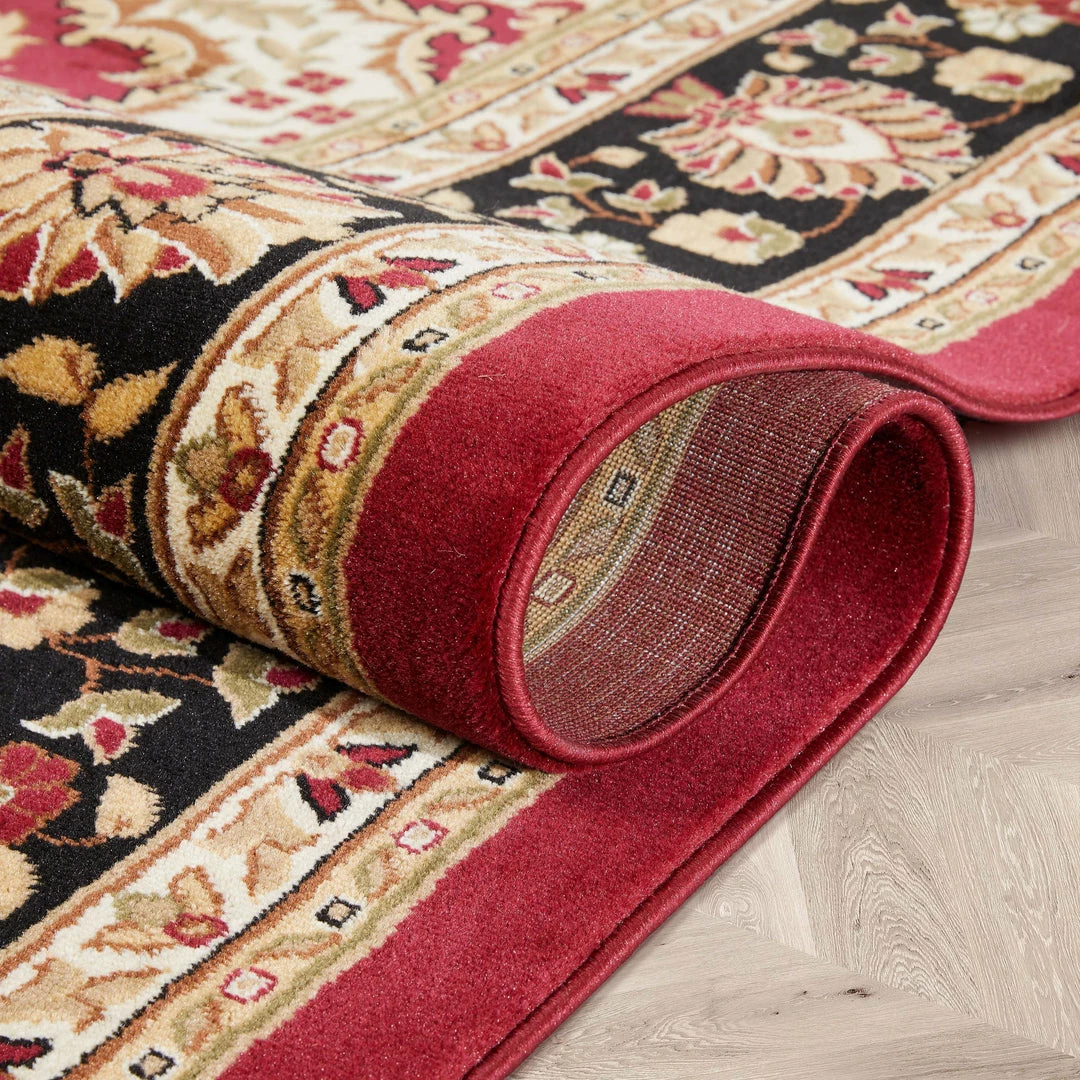 Well Woven Medallion Kashan Red Traditional Rug Oriental & Persian 5 Well Woven Medallion Kashan Red Traditional Rug Oriental & Persian