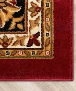 Well Woven Medallion Kashan Red Traditional Rug Oriental & Persian 25 Well Woven Medallion Kashan Red Traditional Rug Oriental & Persian