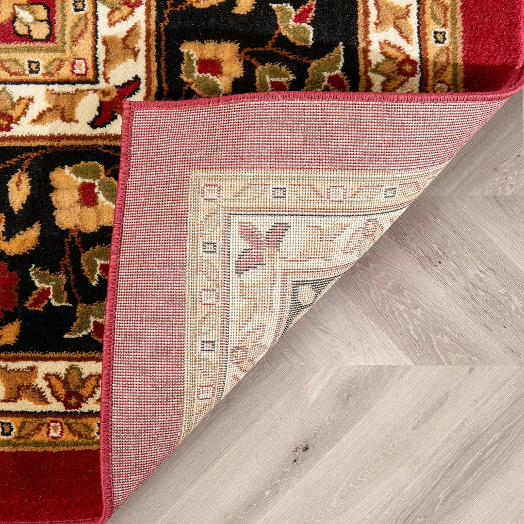 Well Woven Medallion Kashan Red Traditional Rug Oriental & Persian 4 Well Woven Medallion Kashan Red Traditional Rug Oriental & Persian