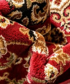 Well Woven Medallion Kashan Red Traditional Rug Oriental & Persian 19 Well Woven Medallion Kashan Red Traditional Rug Oriental & Persian