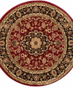 Well Woven Medallion Kashan Red Traditional Rug Oriental & Persian 32 Well Woven Medallion Kashan Red Traditional Rug Oriental & Persian