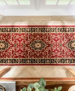 Well Woven Medallion Kashan Red Traditional Rug Oriental & Persian 26 Well Woven Medallion Kashan Red Traditional Rug Oriental & Persian