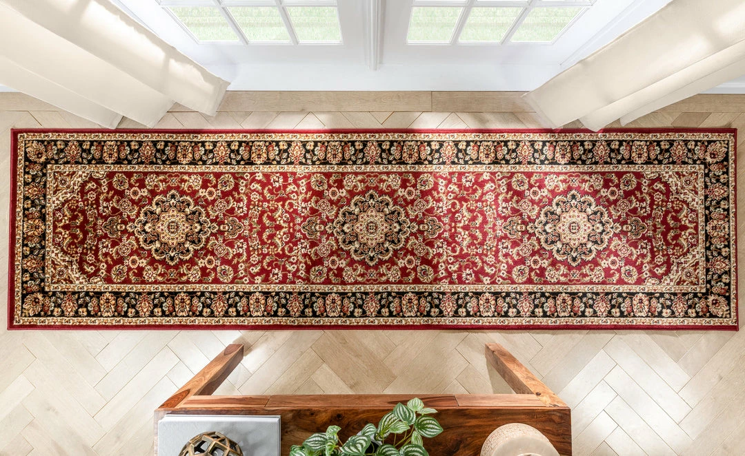 Well Woven Medallion Kashan Red Traditional Rug Oriental & Persian 14 Well Woven Medallion Kashan Red Traditional Rug Oriental & Persian