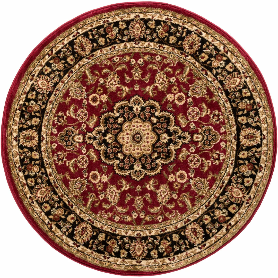 Well Woven Oriental & Persian Medallion Kashan Red Traditional Round Rug 1 Well Woven Oriental & Persian Medallion Kashan Red Traditional Round Rug